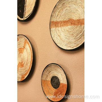 Wooden Tray with Hemp Rope Decorative Tray